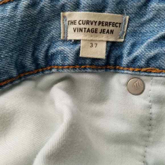 Madewell The Curvy Perfect Vintage Jean Womens Plus Size 37 Light‎ Wash New - Picture 10 of 11